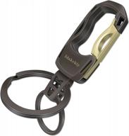 idakekiy heavy duty key chain with 2 key rings carabiner car key chains organizer for men and women logo