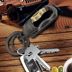 img 2 attached to Idakekiy Heavy Duty Key Chain с 2 кольцами для ключей Carabiner Car Key Chains Organizer для мужчин и женщин