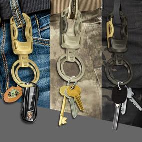 img 1 attached to Idakekiy Heavy Duty Key Chain With 2 Key Rings Carabiner Car Key Chains Organizer For Men And Women