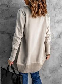 img 3 attached to Women'S Long Sleeve Open Front Soft Knit Cardigan Sweater - Bdcoco Oversized Loose Coat