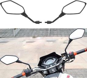 img 1 attached to Universal Motorcycle Mirrors Handlebar Compatible Motorcycle & Powersports