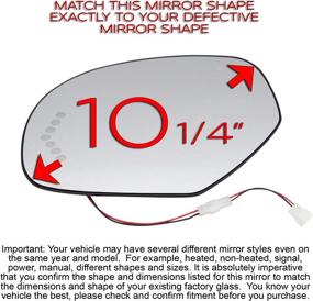 img 1 attached to Heated Left Driver Side Mirror Assembly Signal Glass, Back Plate, Compatible With Cadillac Escalade, Chevy GMC Avalanche, Silverado, Tahoe, Sierra, Yukon XL - Sold By Rugged TUFF