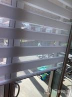 картинка 1 прикреплена к отзыву LUCKUP Серые роллеты с двумя роликами с зеброй - Дневные и ночные жалюзи на окна с легкой установкой, 23,6" х 90 от Joe Drew