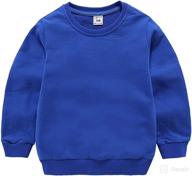 👕 dcuterq kids' crewneck thin sweatshirt: stylish cotton pullover tops for boys and girls logo