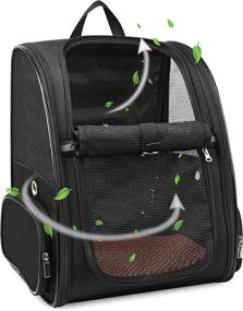 img 4 attached to 🐱 WOYYHO Breathable Mesh Cat Carrier Backpack – Clear, Collapsible, and Ventilated Pet Backpack for Small Animals – Ideal for Travel, Hiking, and Outdoor Adventures