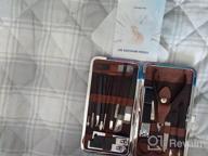 img 1 attached to 18-Piece Professional Manicure & Pedicure Set - Yougai Stainless Steel Grooming Kit With Luxurious Travel Case (Brown) review by Vincent Bain