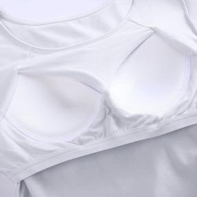 img 3 attached to XS-L Tops With Built-In Shelf Bra Made From 100% Cotton For Better Comfort And Style