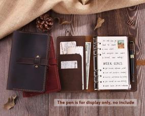 img 3 attached to Refillable Genuine Leather Journal: Handmade Vintage Organizer Notebook For Men And Women