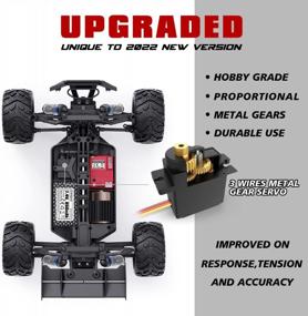 img 3 attached to Experience Thrilling Off-Road Adventures With HAIBOXING 1:18 Scale RC Car 18868 – High-Speed Waterproof All Terrain Truck For Kids And Adults. Two Batteries Provide 40 Minutes Of Non-Stop Playtime!