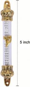 img 3 attached to 5" Gold-Plated BRTAGG Mezuzah Case With Metal Crown For Enhanced Visibility