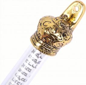 img 1 attached to 5" Gold-Plated BRTAGG Mezuzah Case With Metal Crown For Enhanced Visibility