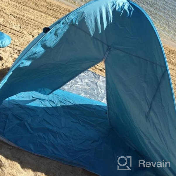 img 1 attached to ICorer Extra Large 3-4 Person Beach Cabana Tent Sun Shade Shelter - Sets Up In Seconds, Blue 78.7" L X 47.2" W X 51.2" H review by Farhad Cantu