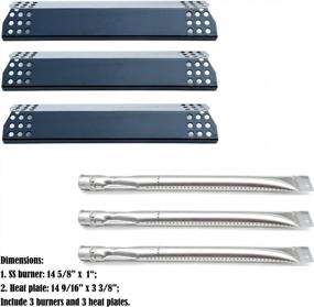 img 3 attached to Direct Store Parts Kit DG255 Replacement For Sunbeam,Nexgrill,Grill Master 720-0737 720-0697 Gas Grill Repair Kit (3-Pack) Stainless Steel Burners & Porcelain Steel Heat Plates