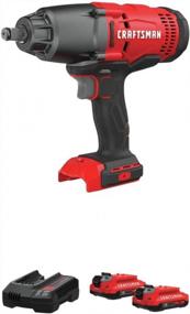 img 1 attached to CRAFTSMAN V20 Cordless Impact Wrench Starter Kit - 2.0Ah Battery & Charger (CMCF900B & CMCB202-2CK)
