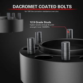 img 2 attached to Enhance Your Vehicle'S Performance With CKAuto Hub Centric Wheel Spacers - 4 Pack, 2.00" 6X139.7Mm, 106.1Mm Center Bore & M12X1.5 Studs