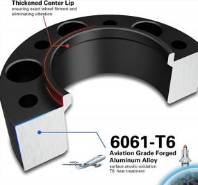 img 1 attached to Enhance Your Vehicle'S Performance With CKAuto Hub Centric Wheel Spacers - 4 Pack, 2.00" 6X139.7Mm, 106.1Mm Center Bore & M12X1.5 Studs