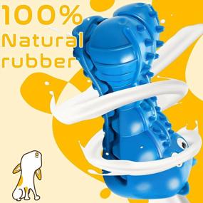 img 2 attached to Rmolitty Indestructible Squeaky Hippo Dog Toy For Tough Aggressive Chewers - Non-Toxic Natural Rubber Chew Toy For Large & Medium Breeds