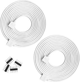 img 4 attached to Enhance Your LED Strip Lights With RGBZONE'S 2 Pack 5M Extension Cable Kit - Includes Free 5Pin Connectors