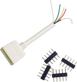 img 1 attached to Enhance Your LED Strip Lights With RGBZONE'S 2 Pack 5M Extension Cable Kit - Includes Free 5Pin Connectors