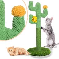 🐱 shellkingdom cat scratching post - 33" coconut tree claw scratcher with lawn base: ideal indoor cat scratcher for your feline friend logo