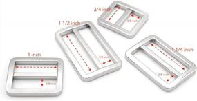 img 3 attached to Secure Your Leathercraft With CRAFTMEMORE Flat Metal Slide Buckle Triglide Strap Keeper - 6 Pack VTSL