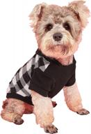stylish and cozy plaid hoodie for small to medium sized pets in black and white - milumia pet shirts collection logo