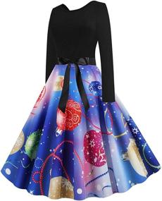 img 3 attached to 👗 Timeless Elegance: Alljoin Vintage Christmas Rockabilly Cocktail Women's Dresses"