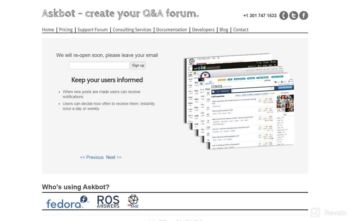 img 1 attached to Askbot review by David Edwards