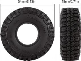 img 1 attached to Upgrade Your RC Crawler With INJORA 1.0 Soft Rubber Mud Terrain Tires - Perfect For 1/18 Or 1/24 Scale SCX24 Micro Cars!