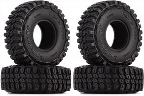 img 4 attached to Upgrade Your RC Crawler With INJORA 1.0 Soft Rubber Mud Terrain Tires - Perfect For 1/18 Or 1/24 Scale SCX24 Micro Cars!
