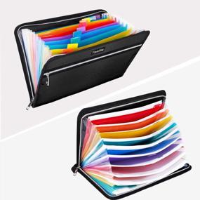 img 2 attached to Secure Your Documents With Fireproof And Waterproof Accordion File Bag With 14 Pockets And Color Labels