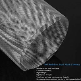 img 1 attached to 2PACK Stainless Mesh Screen 12”X24”(305MmX610Mm), 20 Mesh 304 Steel Woven Wire Mesh, 1Mm Hole Sturdy Easy To Cut Never Rust By Valchoose