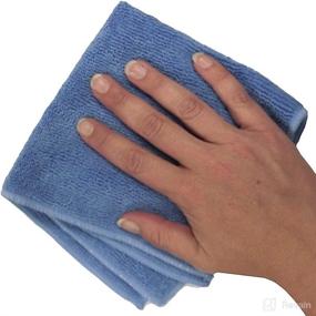 img 2 attached to 🧼 Shaxon 6-Pack of Ultra Absorbent Microfiber Cleaning Cloths in Blue, Sized 12 x 12 Inches