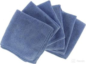 img 3 attached to 🧼 Shaxon 6-Pack of Ultra Absorbent Microfiber Cleaning Cloths in Blue, Sized 12 x 12 Inches