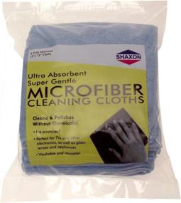 img 1 attached to 🧼 Shaxon 6-Pack of Ultra Absorbent Microfiber Cleaning Cloths in Blue, Sized 12 x 12 Inches