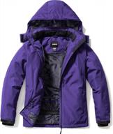 warm and waterproof tsla women's ski jacket with hood for cold winter adventures логотип
