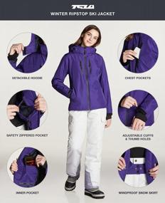 img 1 attached to Warm And Waterproof TSLA Women'S Ski Jacket With Hood For Cold Winter Adventures