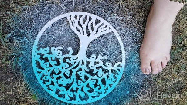 img 1 attached to Evil Eye Amulet Simurg Hamsa Hand Wood Wall Art: Stunning Hand Of Fatima Home Decor review by Matt Schwartz