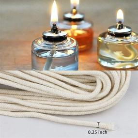 img 3 attached to 🪔 50-Foot Roll of 1/4-inch Round Cotton Kerosene Oil Lamp Wicks for Oil Lamp Mate Burner