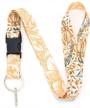 buttonsmith morris flora premium lanyard - with buckle and flat ring - made in the usa logo