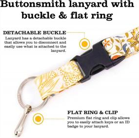 img 3 attached to Buttonsmith Morris Flora Premium Lanyard - With Buckle And Flat Ring - Made In The USA