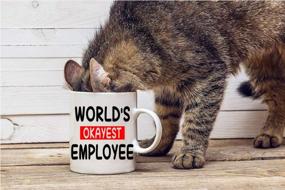 img 2 attached to World'S Okayest Employee - 11Oz Ceramic Coffee Mug - Funny Sarcastic Office Cup For Co-Workers - Great For Employees Of The Month - Perfect Office Ideas For Bosses, Ceo And Managers - By CBT Mugs