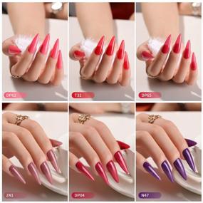 img 2 attached to TOMICCA Dip Powder Nail Kit: 12 Pink & White Nail Dips For French Manicure, Strengthen Long Lasting Nails!