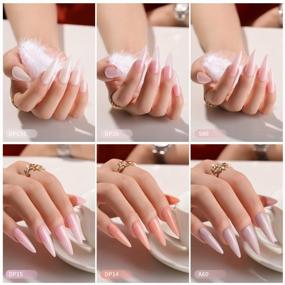 img 3 attached to TOMICCA Dip Powder Nail Kit: 12 Pink & White Nail Dips For French Manicure, Strengthen Long Lasting Nails!