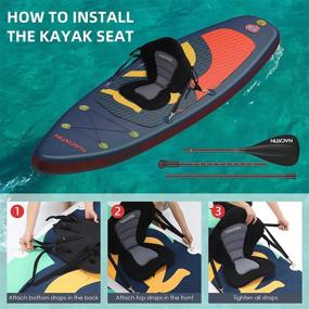 img 2 attached to NACATIN Upgrade 10'6 Inflatable Paddle Board With Premium Accessories And Carry Bag