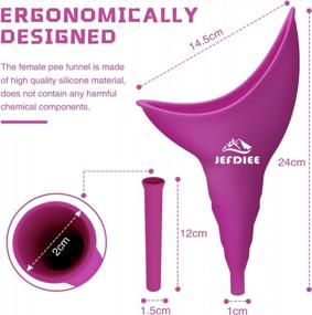 img 3 attached to JefDiee Female Urination Device: Silicone Pee Funnel for Women - Stand Up with Ease! Reusable Women's Urinal for Camping, Hiking, Outdoor Activities