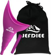 jefdiee female urination device: silicone pee funnel for women - stand up with ease! reusable women's urinal for camping, hiking, outdoor activities логотип