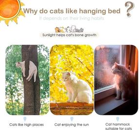 img 4 attached to 🐱 JinRui-T Cat Window Hammock Perch Seat - Secure & Spacious Hanging Bed for Large Indoor Cats