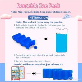 img 3 attached to Luxja Reusable Ice Packs for Breastmilk Storage: Convenient Solution for Breastfeeding Working Moms (Pack of 2, Blue)