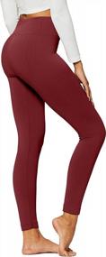 img 4 attached to High Waisted Premium Fleece Lined Leggings For Women - Regular And Plus Sizes - Available In 20+ Vibrant Colors